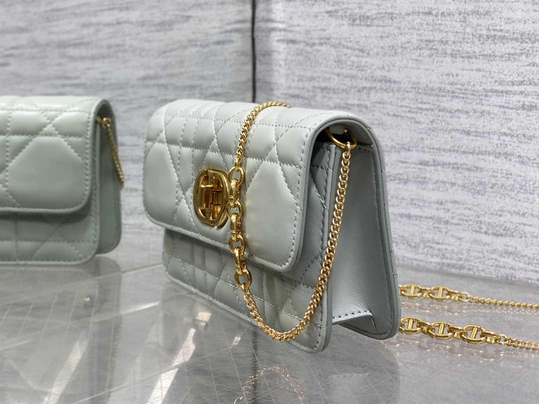 Dior 30 Montaigne Avenue East-West Double Carry Mini Bag S2350 Gray