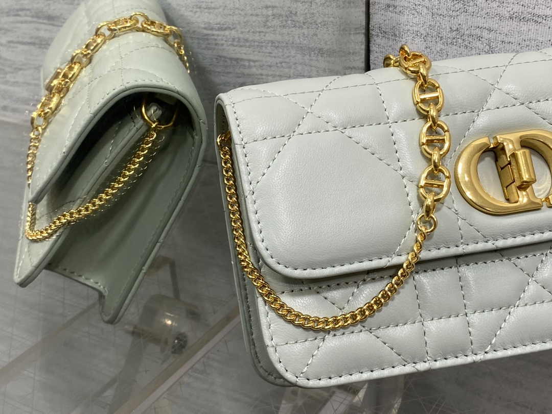 Dior 30 Montaigne Avenue East-West Double Carry Mini Bag S2350 Gray