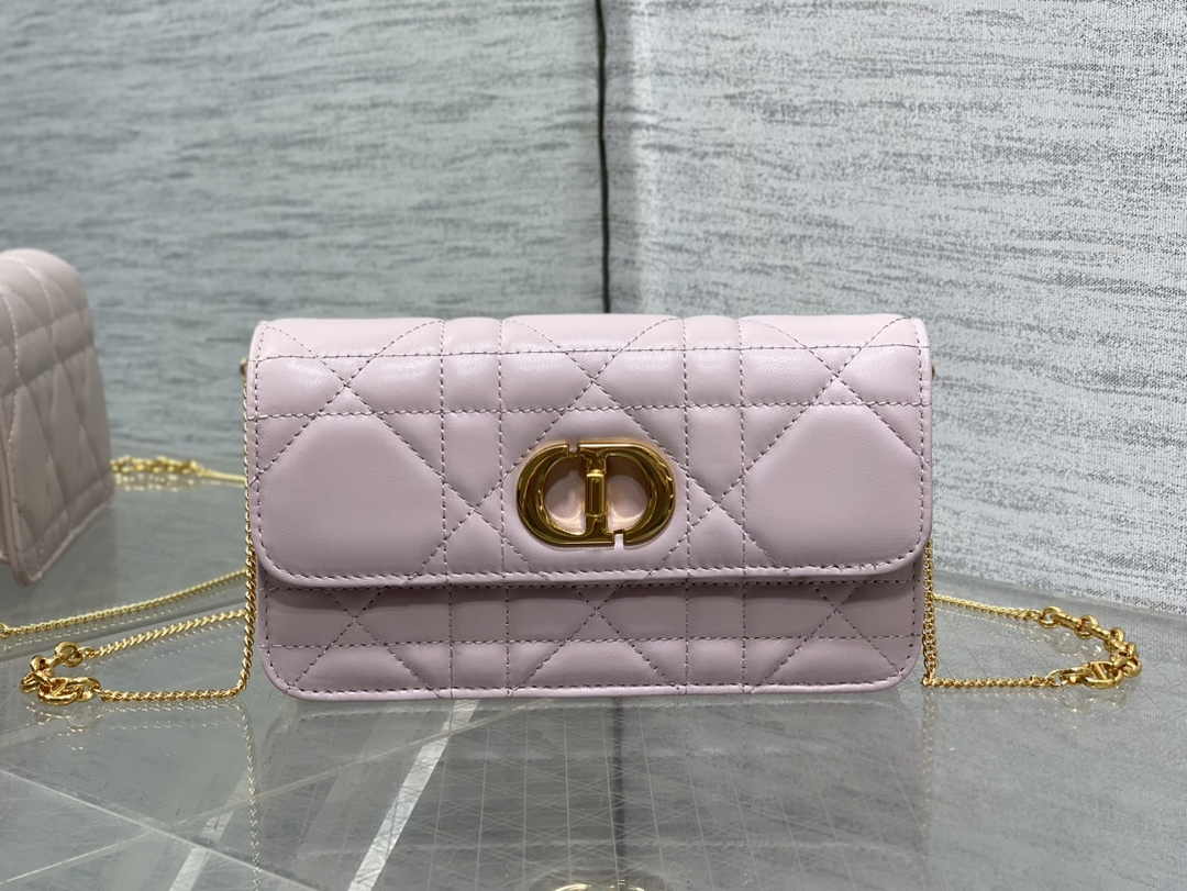 Dior 30 Montaigne Avenue East-West Double Carry Mini Bag S2350 Powder Pink