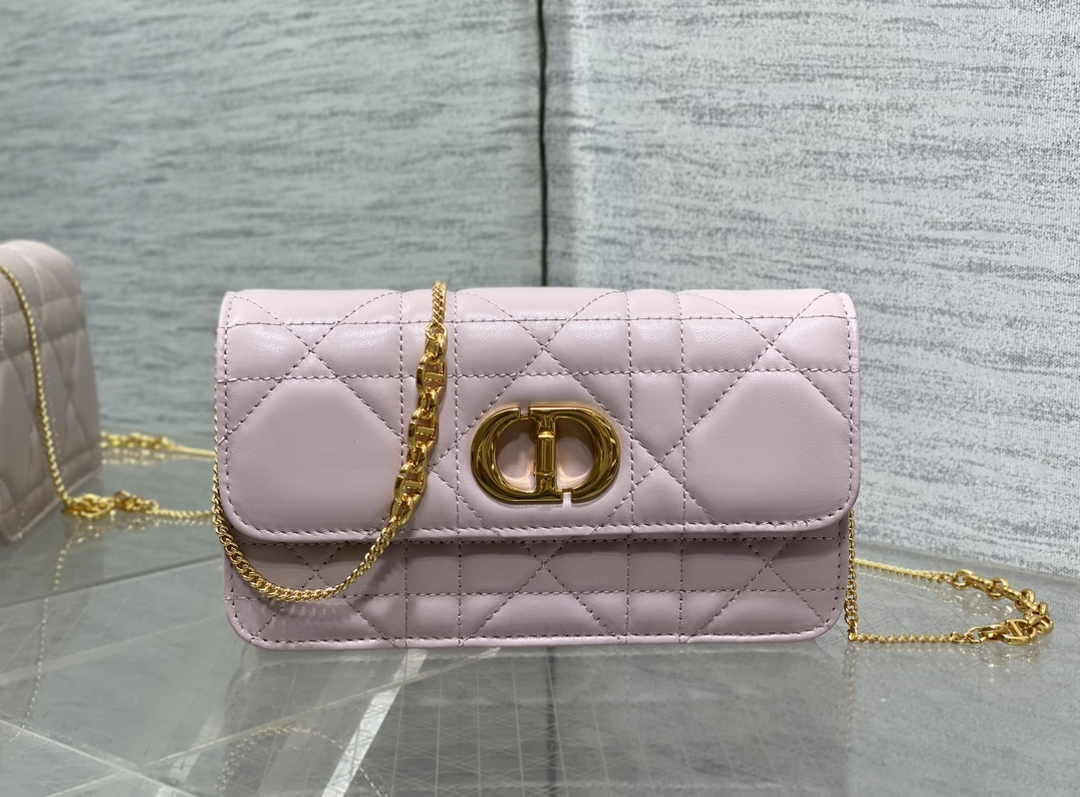 Dior 30 Montaigne Avenue East-West Double Carry Mini Bag S2350 Powder Pink