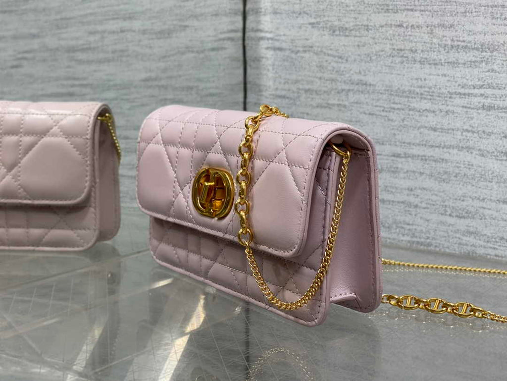 Dior 30 Montaigne Avenue East-West Double Carry Mini Bag S2350 Powder Pink