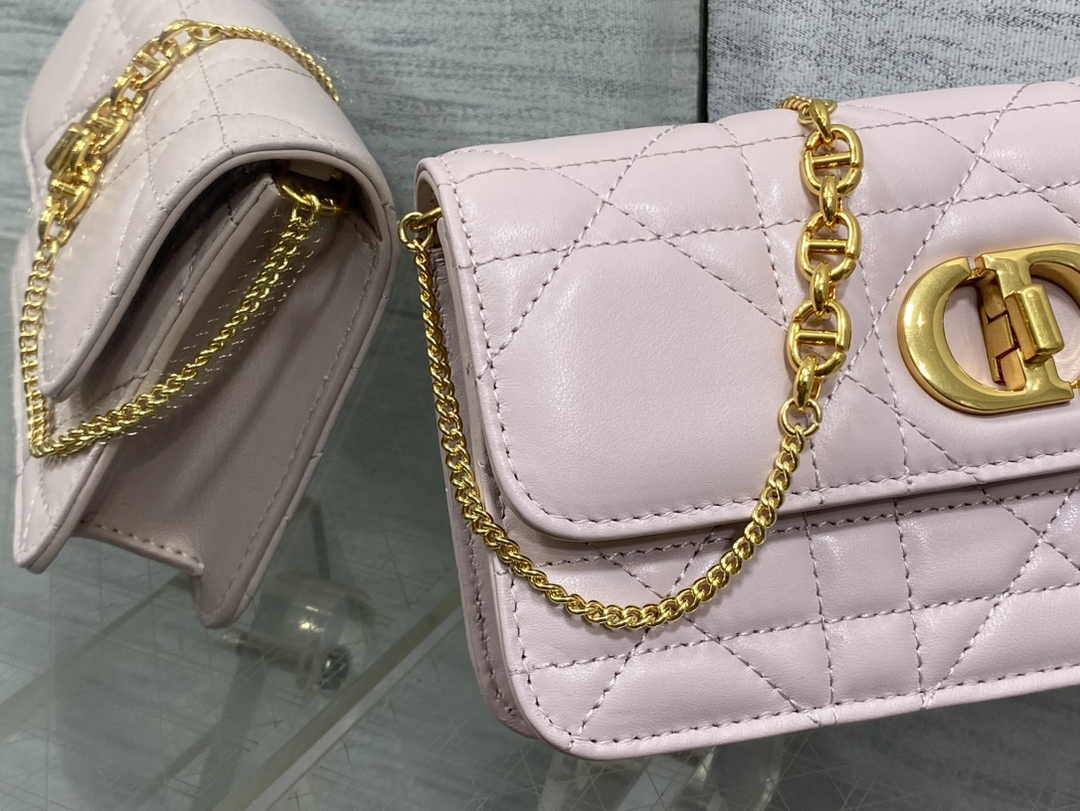 Dior 30 Montaigne Avenue East-West Double Carry Mini Bag S2350 Powder Pink