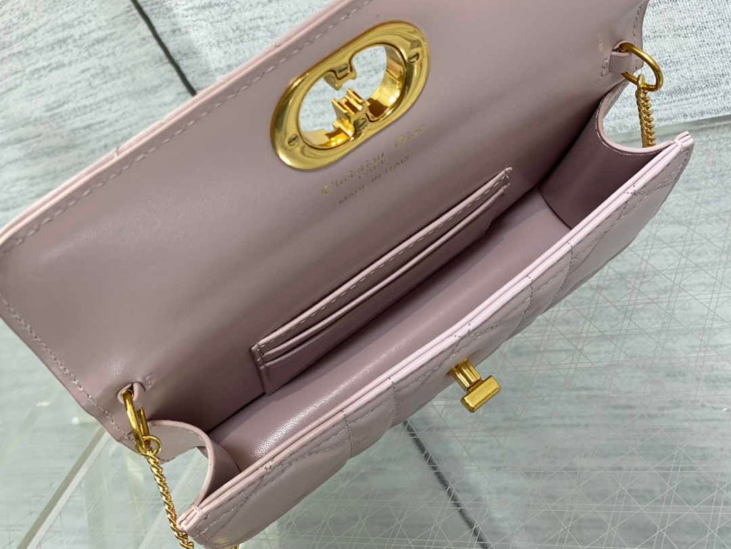 Dior 30 Montaigne Avenue East-West Double Carry Mini Bag S2350 Powder Pink
