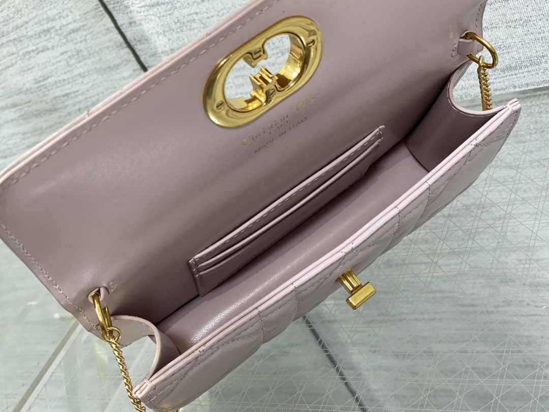 Dior 30 Montaigne Avenue East-West Double Carry Mini Bag S2350 Powder Pink