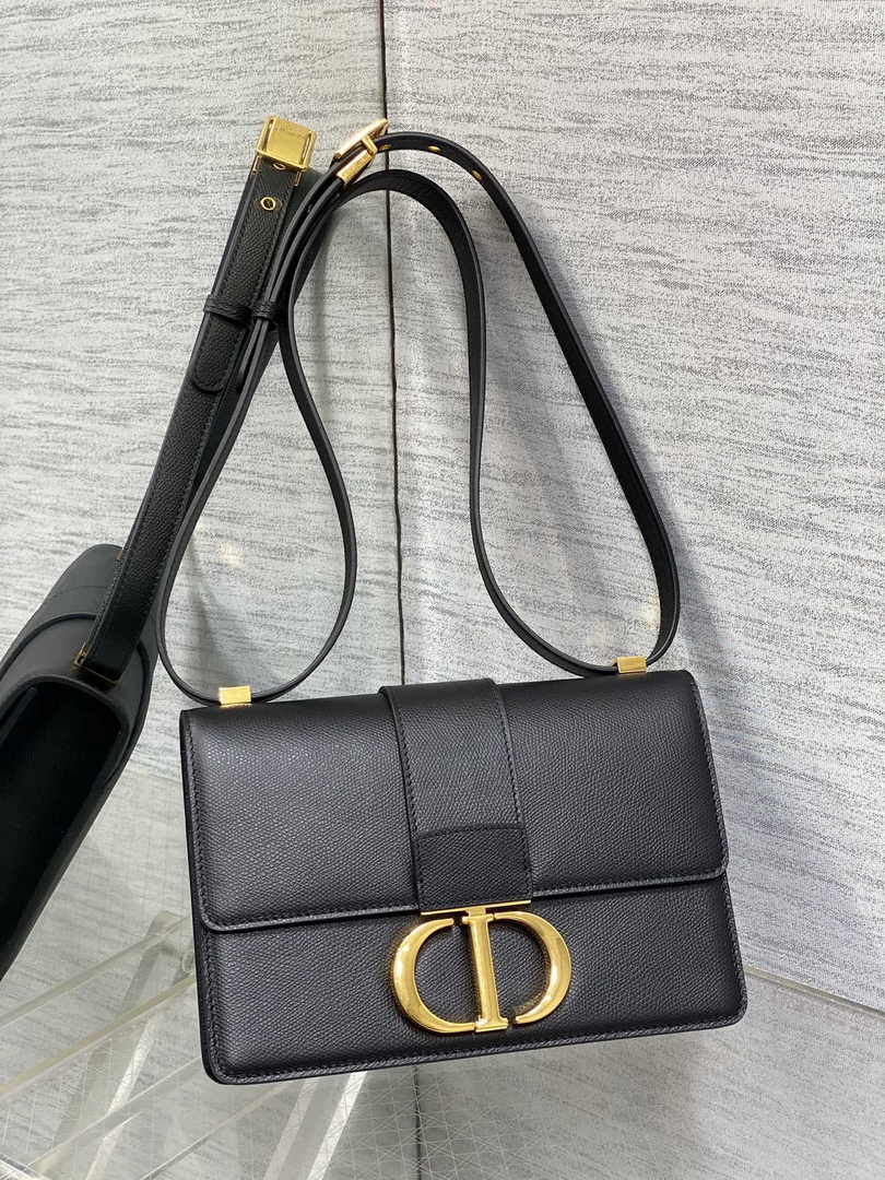 Dior 30 Montaigne Bag M9203 Black Leather