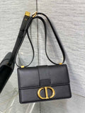 Dior 30 Montaigne Bag M9203 Black Leather