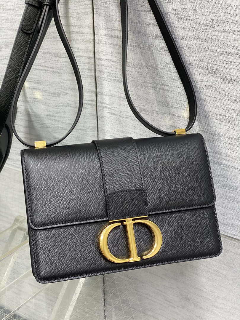 Dior 30 Montaigne Bag M9203 Black Leather