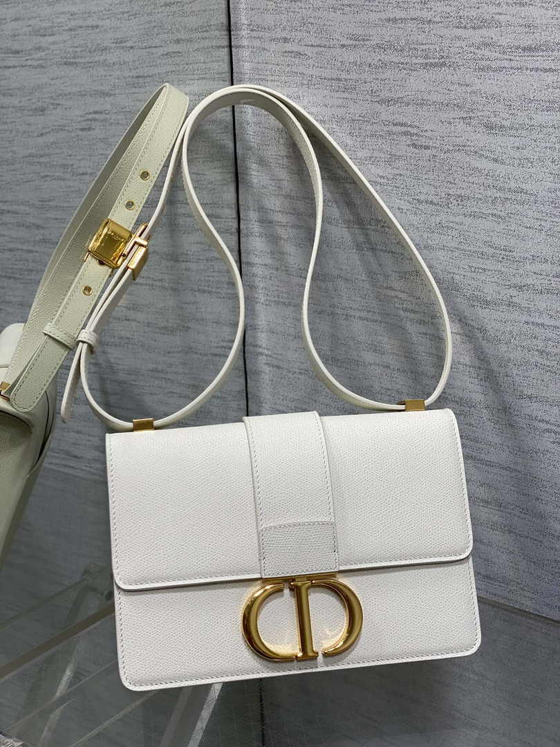 Dior 30 Montaigne Bag M9203 White Leather