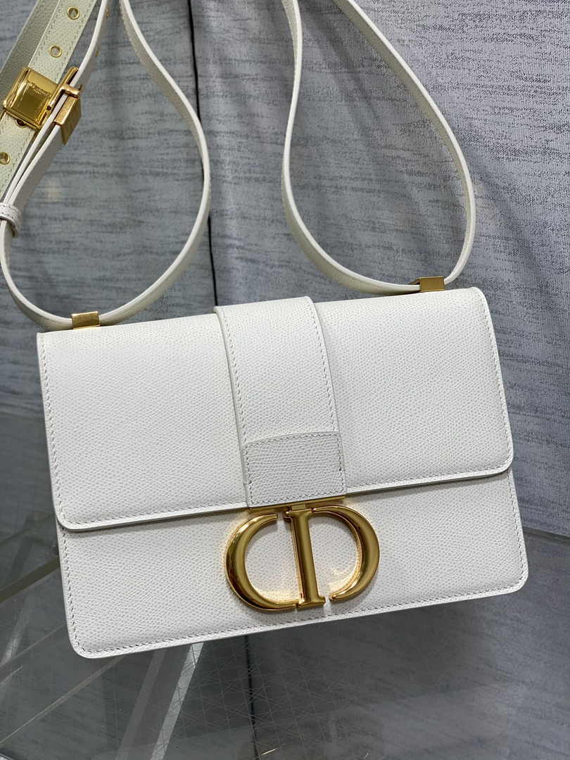 Dior 30 Montaigne Bag M9203 White Leather