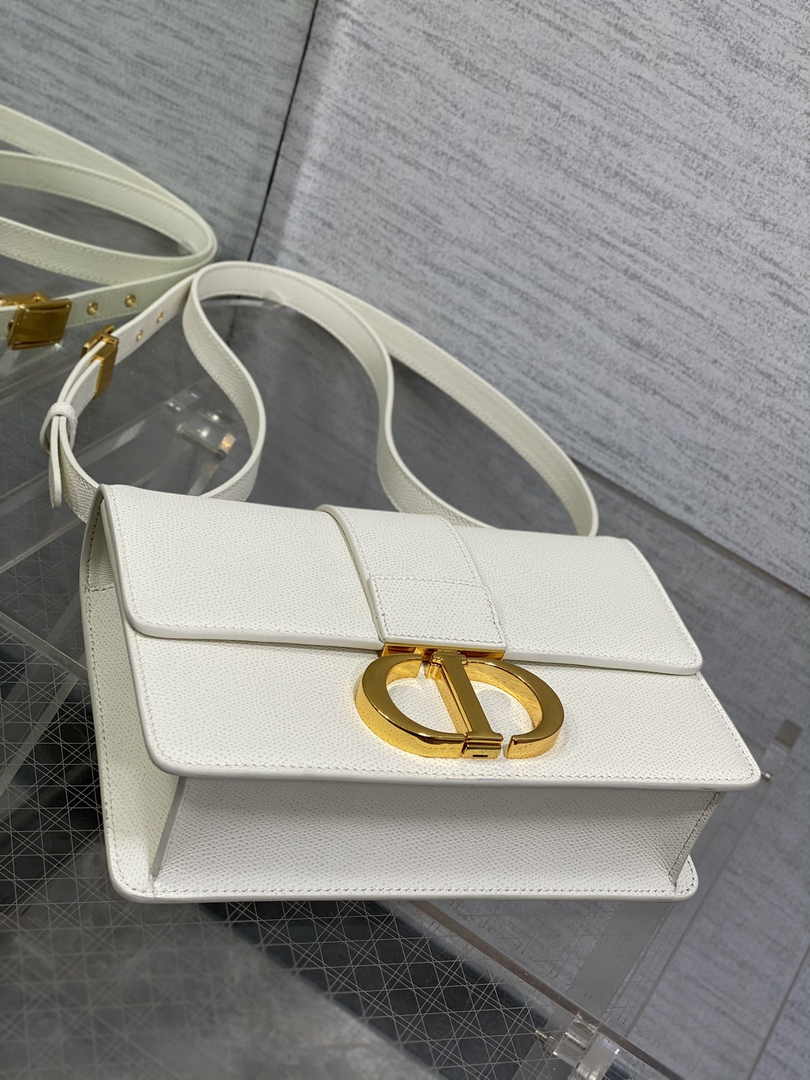 Dior 30 Montaigne Bag M9203 White Leather