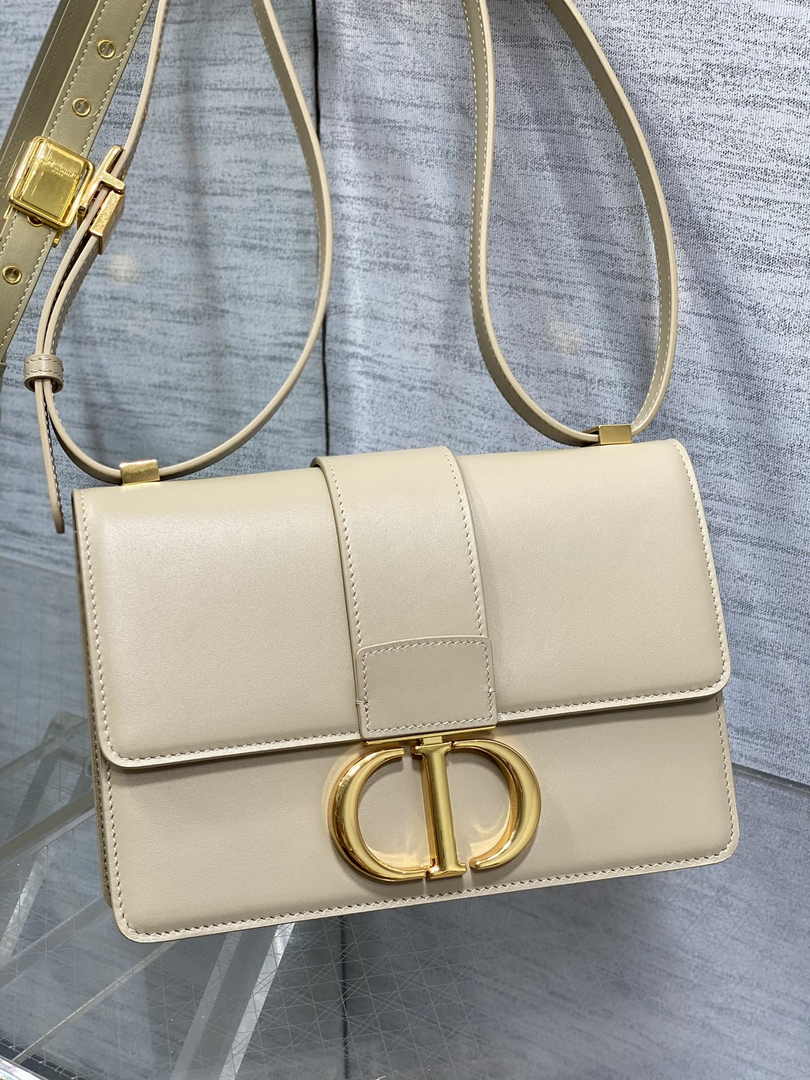 Dior 30 Montaigne Bag Apricot Box Calfskin M9203