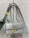 Dior 30 Montaigne Bag Gray Box Calfskin M9203