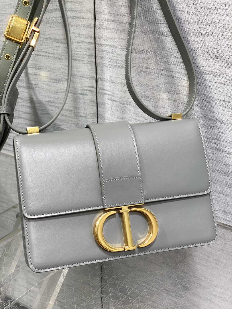 Dior 30 Montaigne Bag Gray Box Calfskin M9203