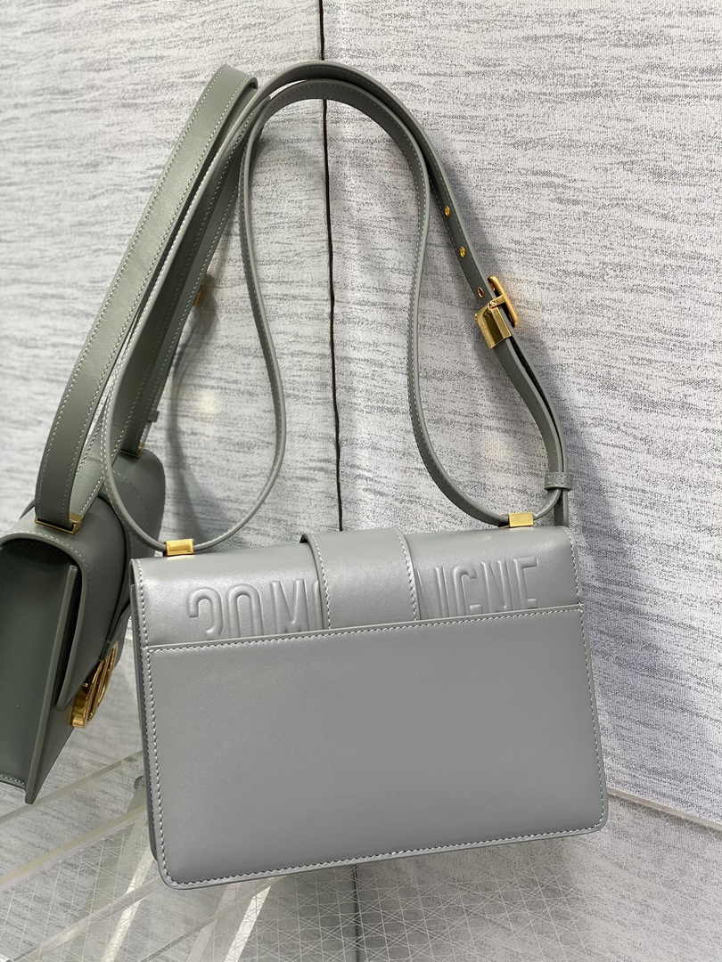 Dior 30 Montaigne Bag Gray Box Calfskin M9203