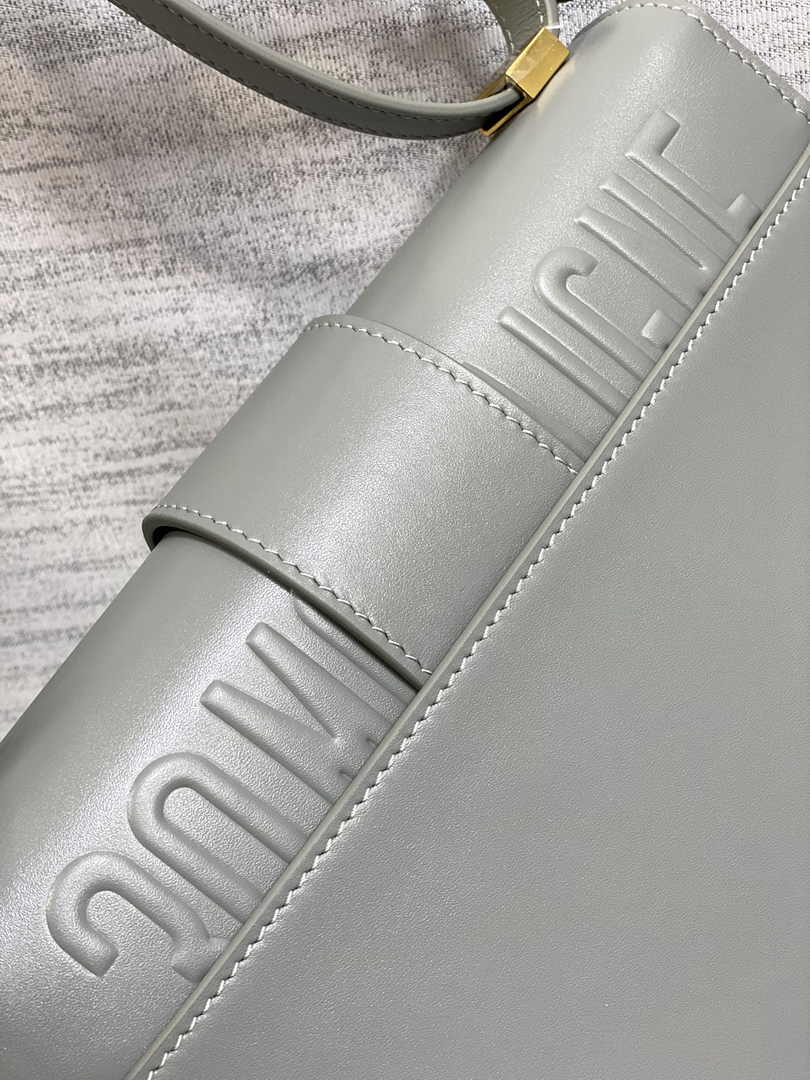 Dior 30 Montaigne Bag Gray Box Calfskin M9203