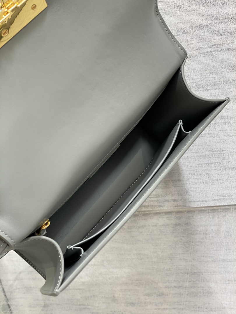 Dior 30 Montaigne Bag Gray Box Calfskin M9203 - Default Title - View 8