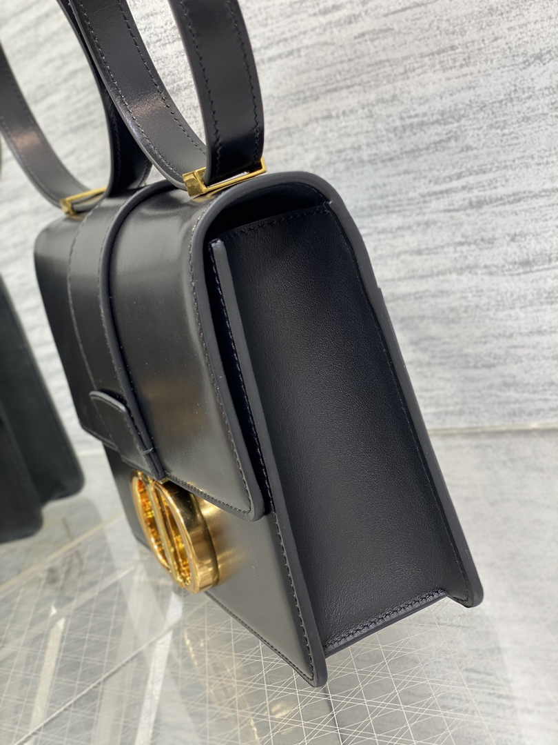 Dior 30 Montaigne Bag Black Box Calfskin M9203