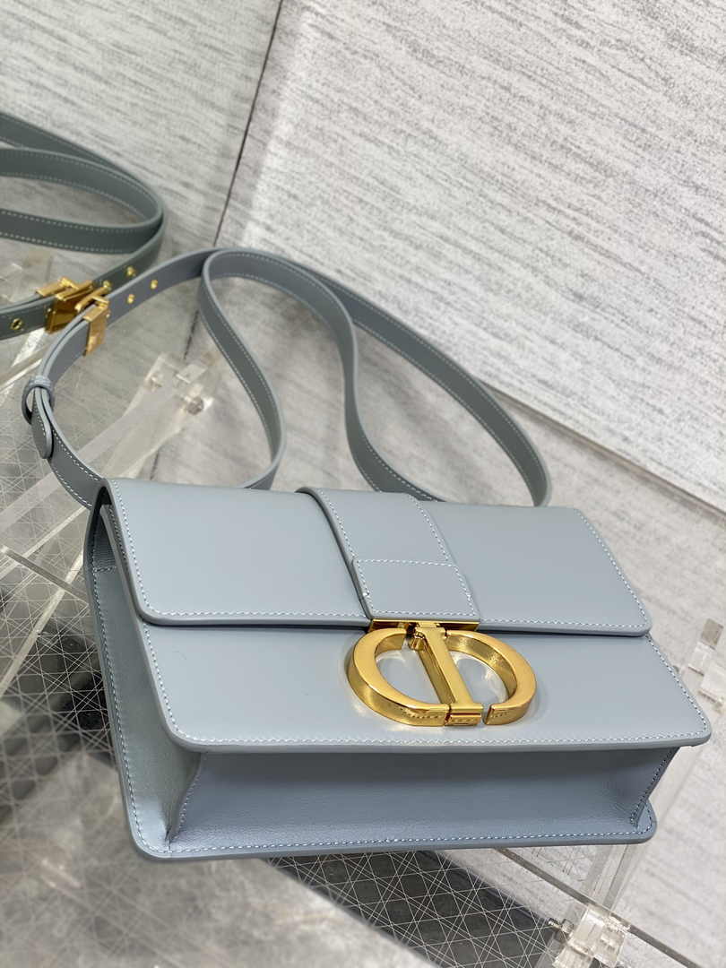 Dior 30 Montaigne Bag Blue Box Calfskin M9203