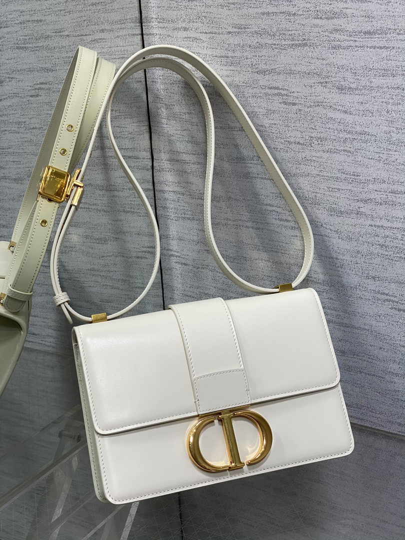 Dior 30 Montaigne Bag White Box Calfskin M9203