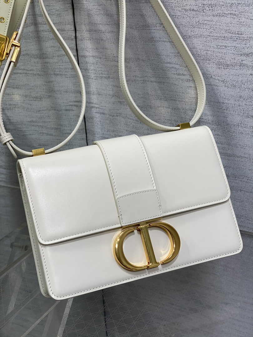 Dior 30 Montaigne Bag White Box Calfskin M9203