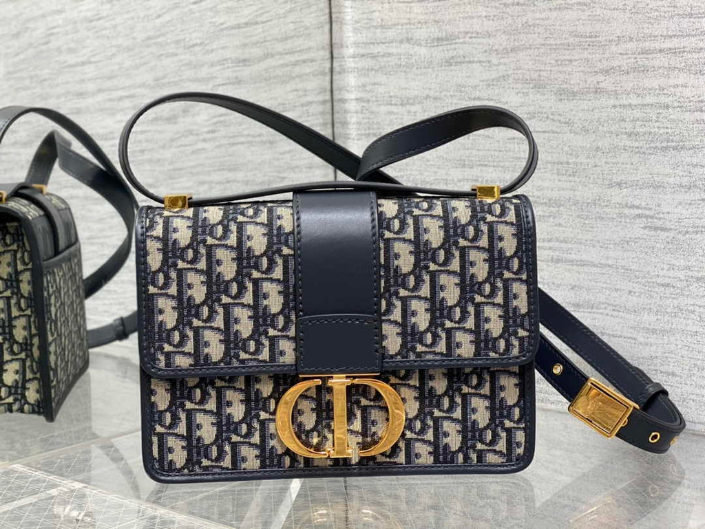 Dior 30 Montaigne Bag M9203 Blue Oblique Jacquard - Default Title - View 2