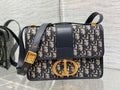 Dior 30 Montaigne Bag M9203 Blue Oblique Jacquard - Default Title - View 1