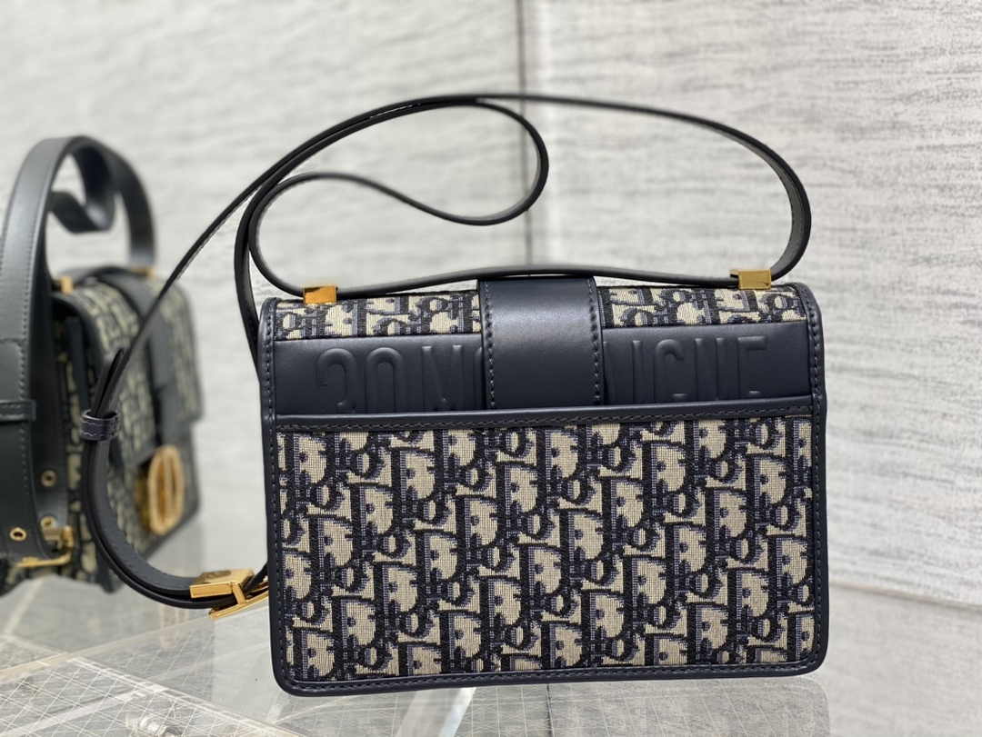 Dior 30 Montaigne Bag M9203 Blue Oblique Jacquard