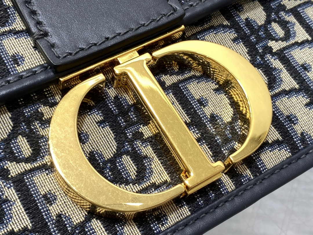 Dior 30 Montaigne Chain Bag M9208 Blue Dior Oblique Jacquard