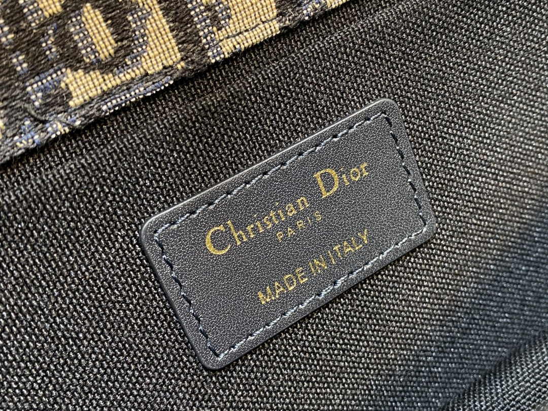 Dior 30 Montaigne East-West Bag with Chain Blue Oblique Jacquard