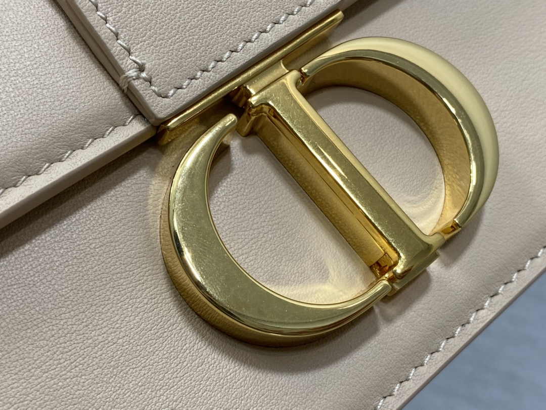 Dior 30 Montaigne East-West Bag with Chain M9334 Beige Calfskin