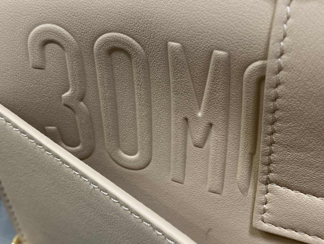 Dior 30 Montaigne East-West Bag with Chain M9334 Beige Calfskin