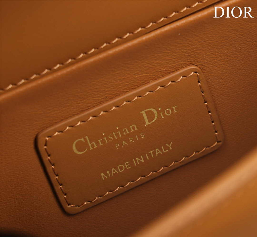 Dior 30 Montaigne East-West Bag with Chain M9334 Brown Calfskin