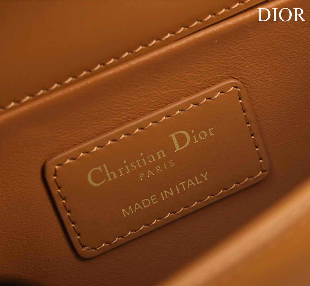 Dior 30 Montaigne East-West Bag with Chain M9334 Brown Calfskin