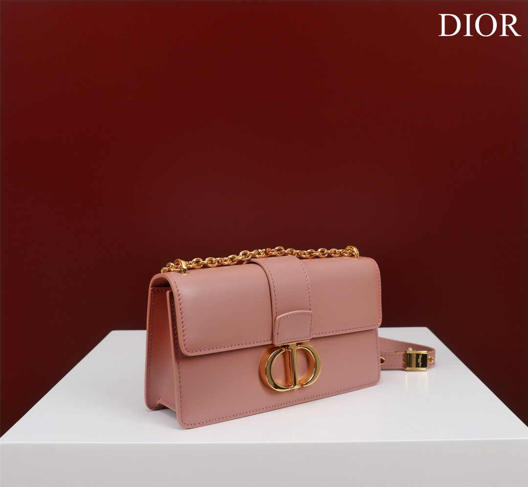 Dior 30 Montaigne East-West Bag with Chain M9334 Pink Calfskin