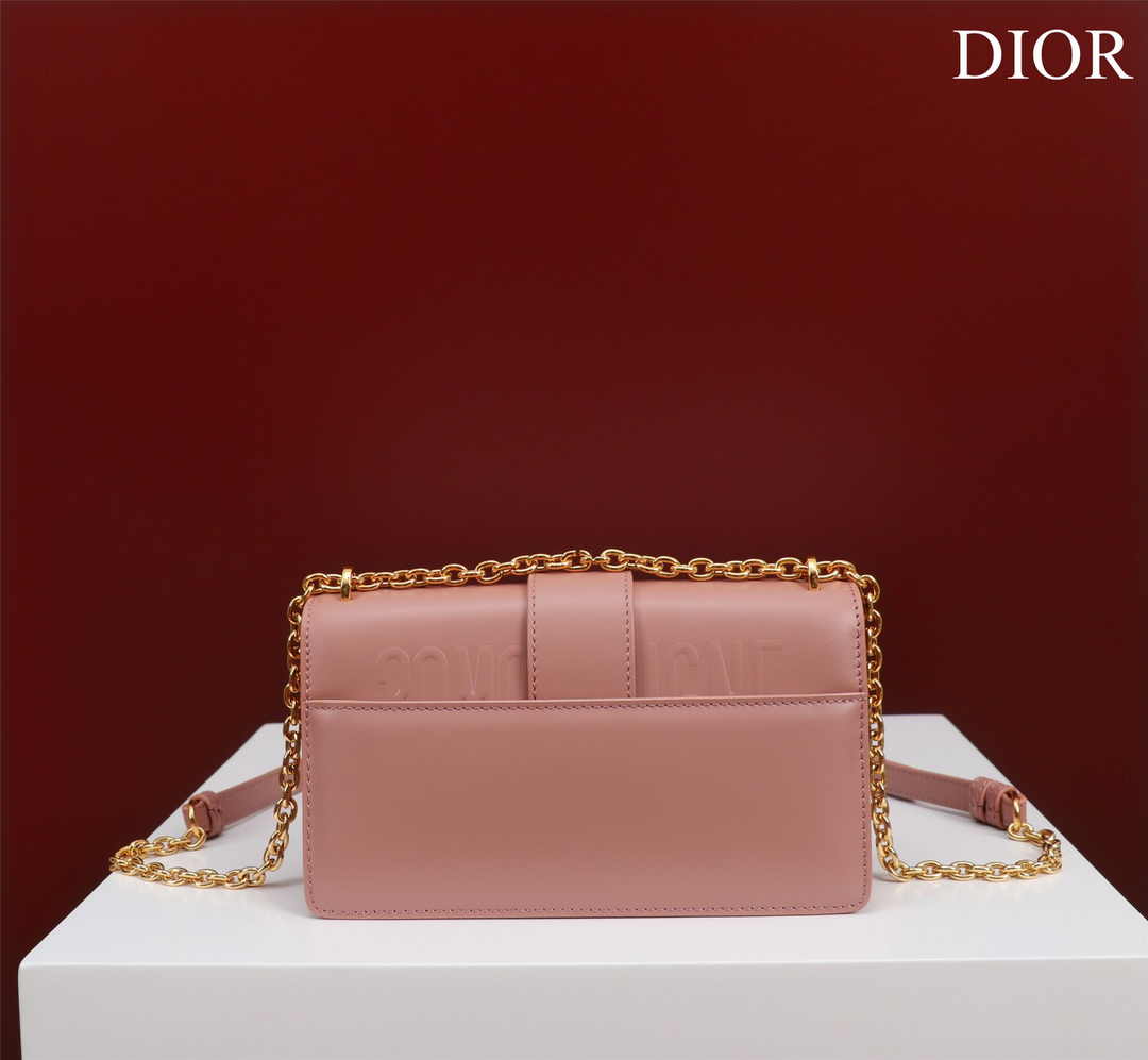 Dior 30 Montaigne East-West Bag with Chain M9334 Pink Calfskin