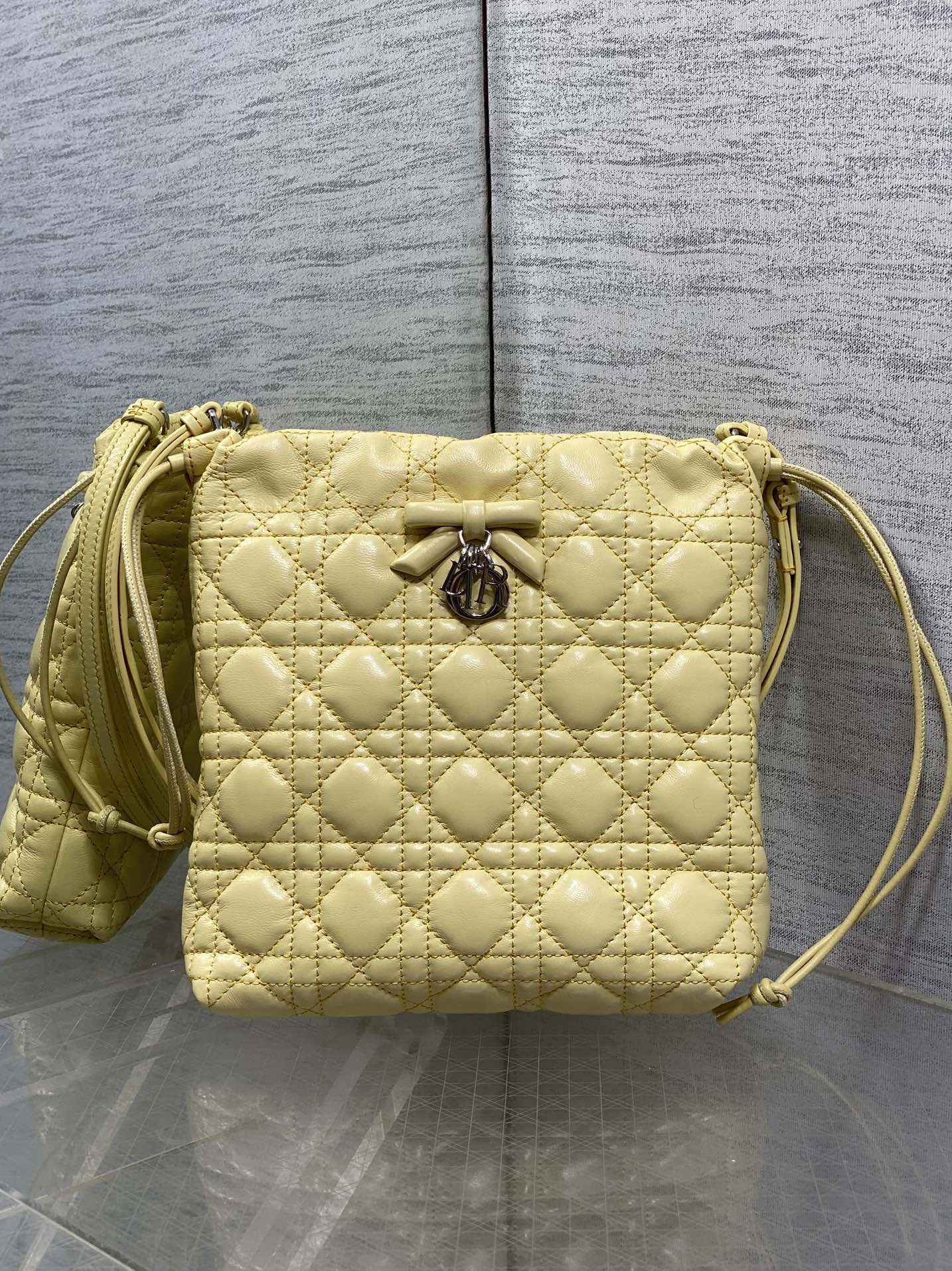Dior Adiorable Mini Bucket Bag - S2611 - Mimosa Cannage Lambskin - Default Title - View 2