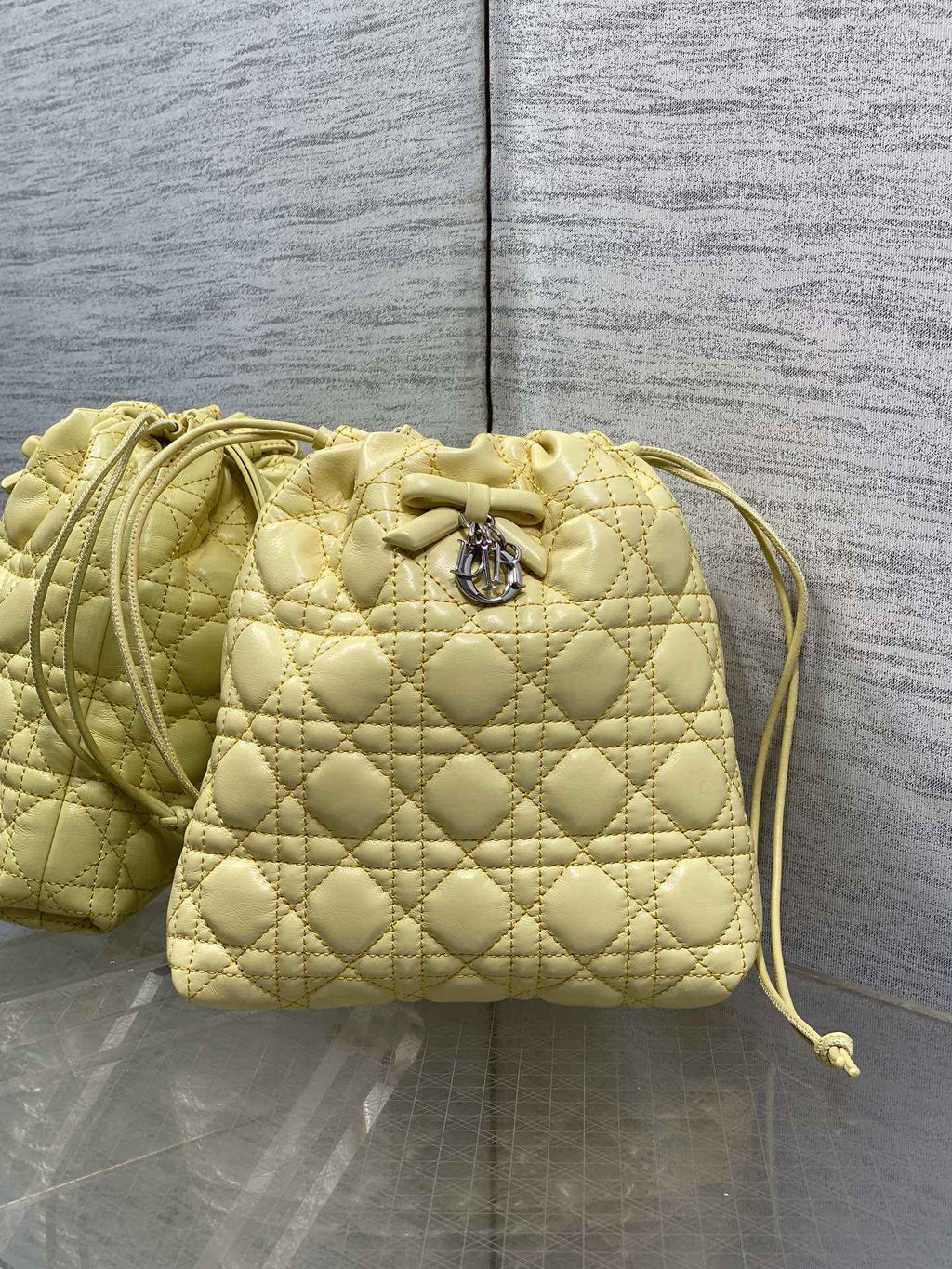 Dior Adiorable Mini Bucket Bag - S2611 - Mimosa Cannage Lambskin - Default Title - View 3