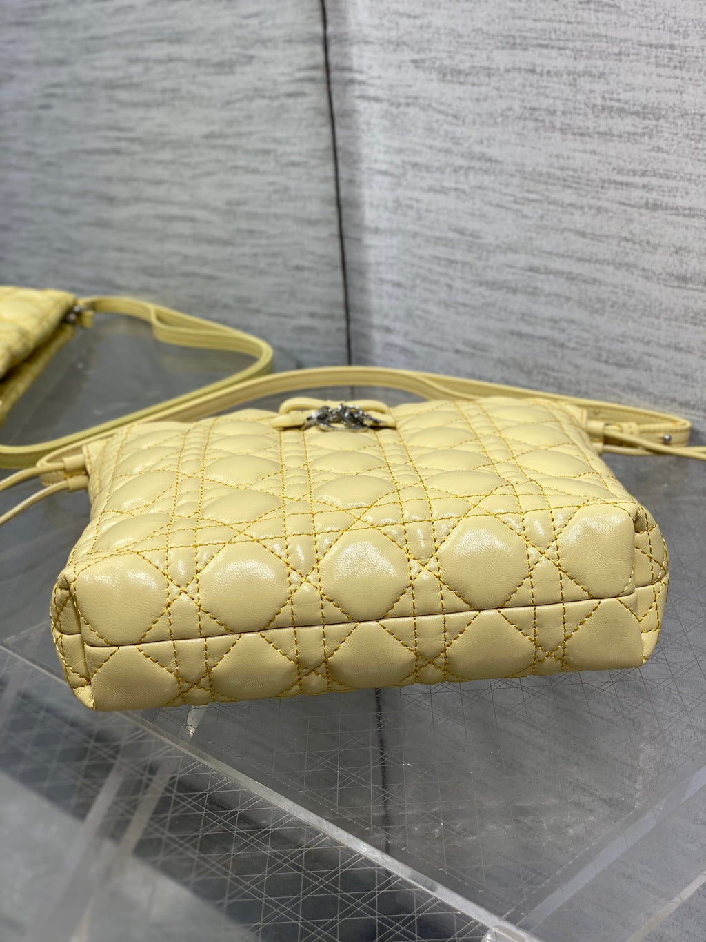 Dior Adiorable Mini Bucket Bag - S2611 - Mimosa Cannage Lambskin - Default Title - View 8