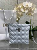 Dior Adiorable Mini Bucket Bag - S2611 - Ice Blue Cannage Lambskin - Default Title - View 1