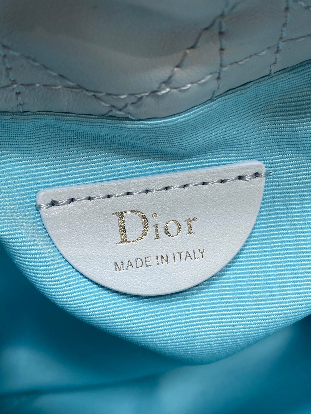 Dior Adiorable Mini Bucket Bag - S2611 - Ice Blue Cannage Lambskin - Default Title - View 10