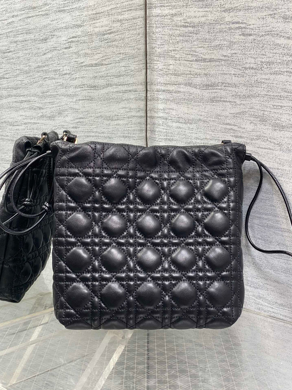 Dior Adiorable Mini Bucket Bag - S2611 - Black Cannage Lambskin - Default Title - View 5