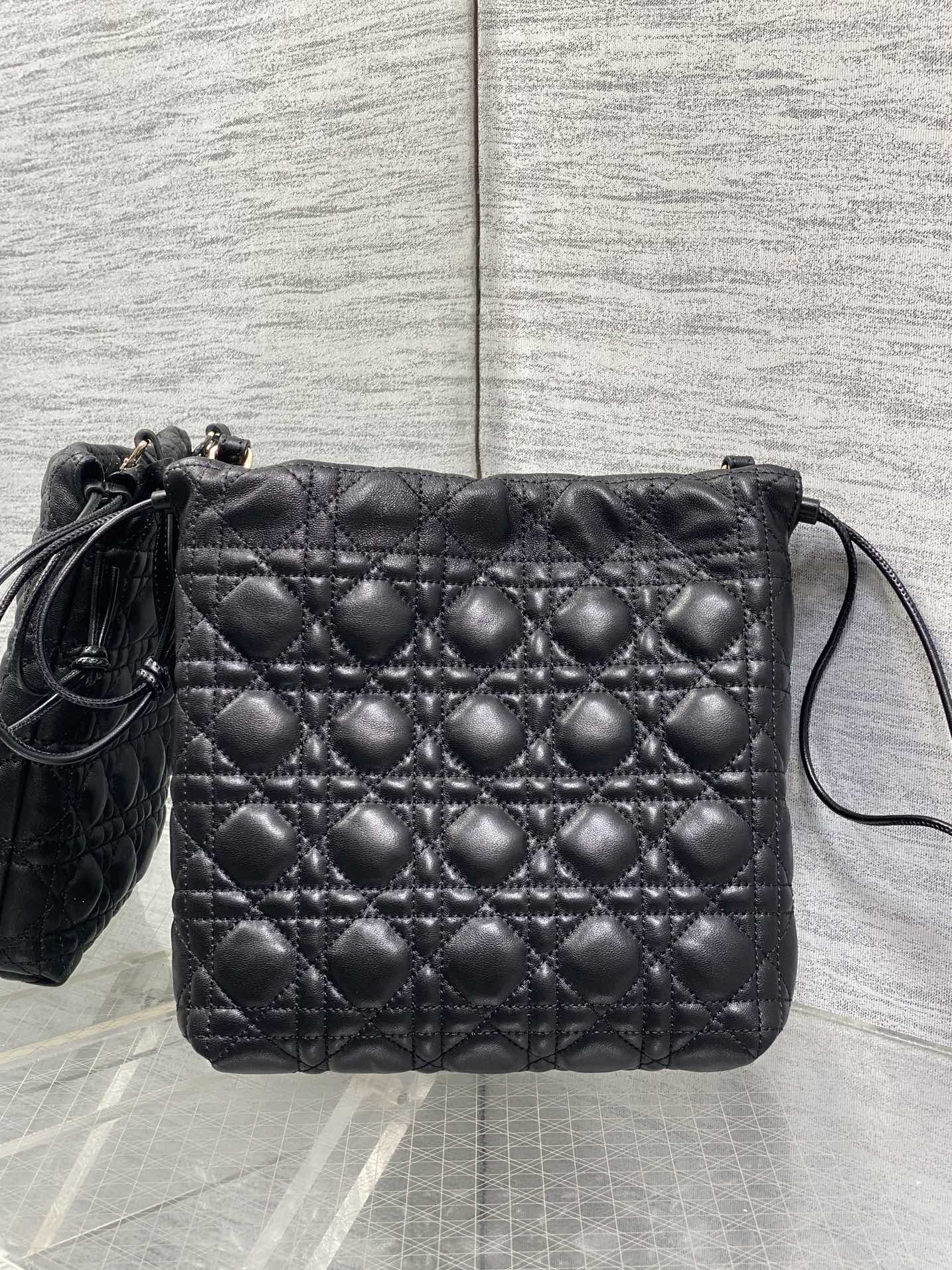 Dior Adiorable Mini Bucket Bag - S2611 - Black Cannage Lambskin - Default Title - View 5