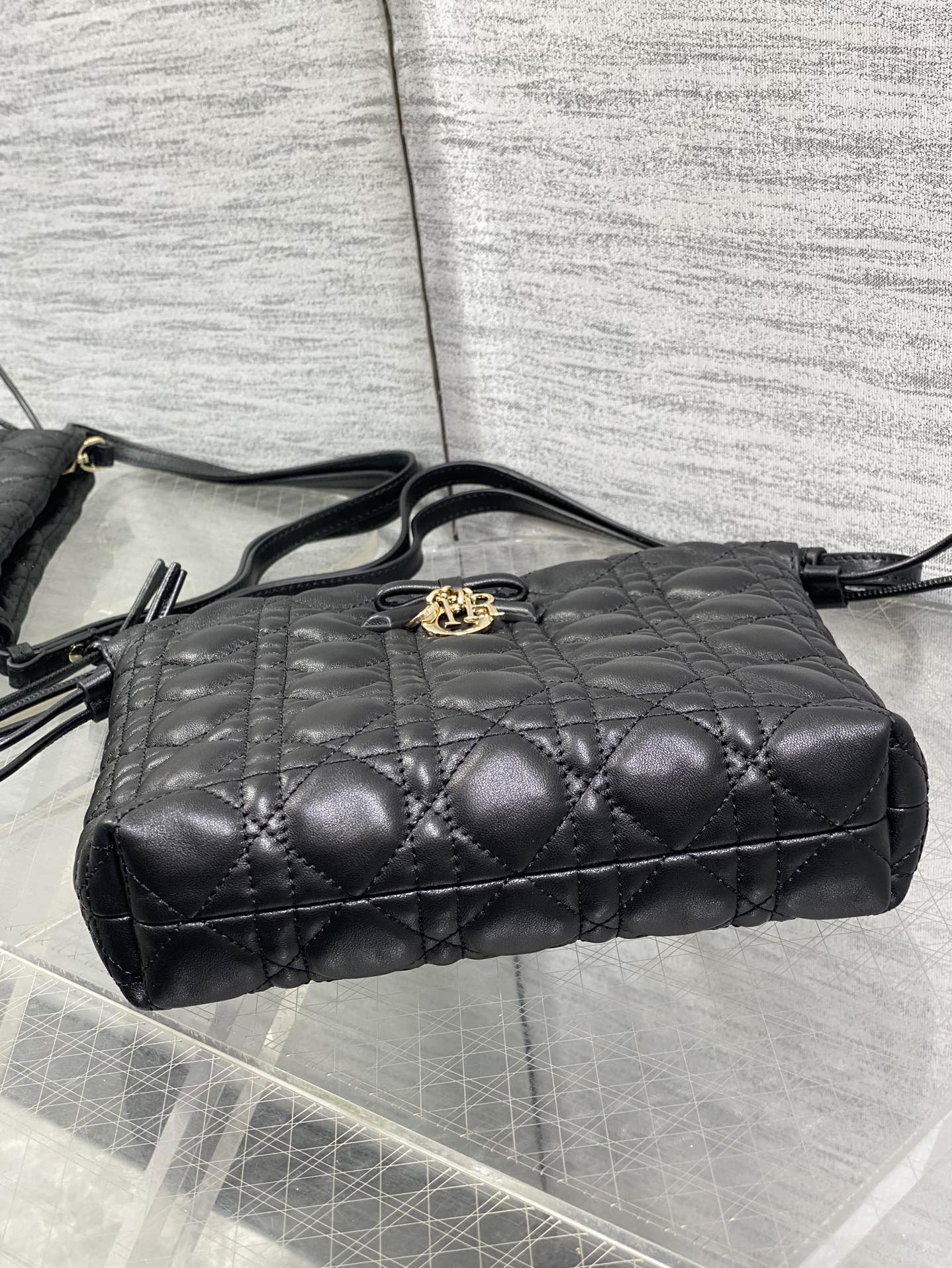 Dior Adiorable Mini Bucket Bag - S2611 - Black Cannage Lambskin - Default Title - View 8