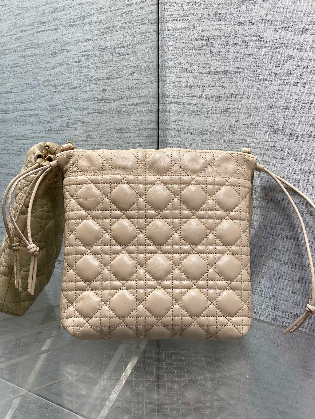 Dior Adiorable Mini Bucket Bag - S2611 - Apricot Cannage Lambskin - Default Title - View 5