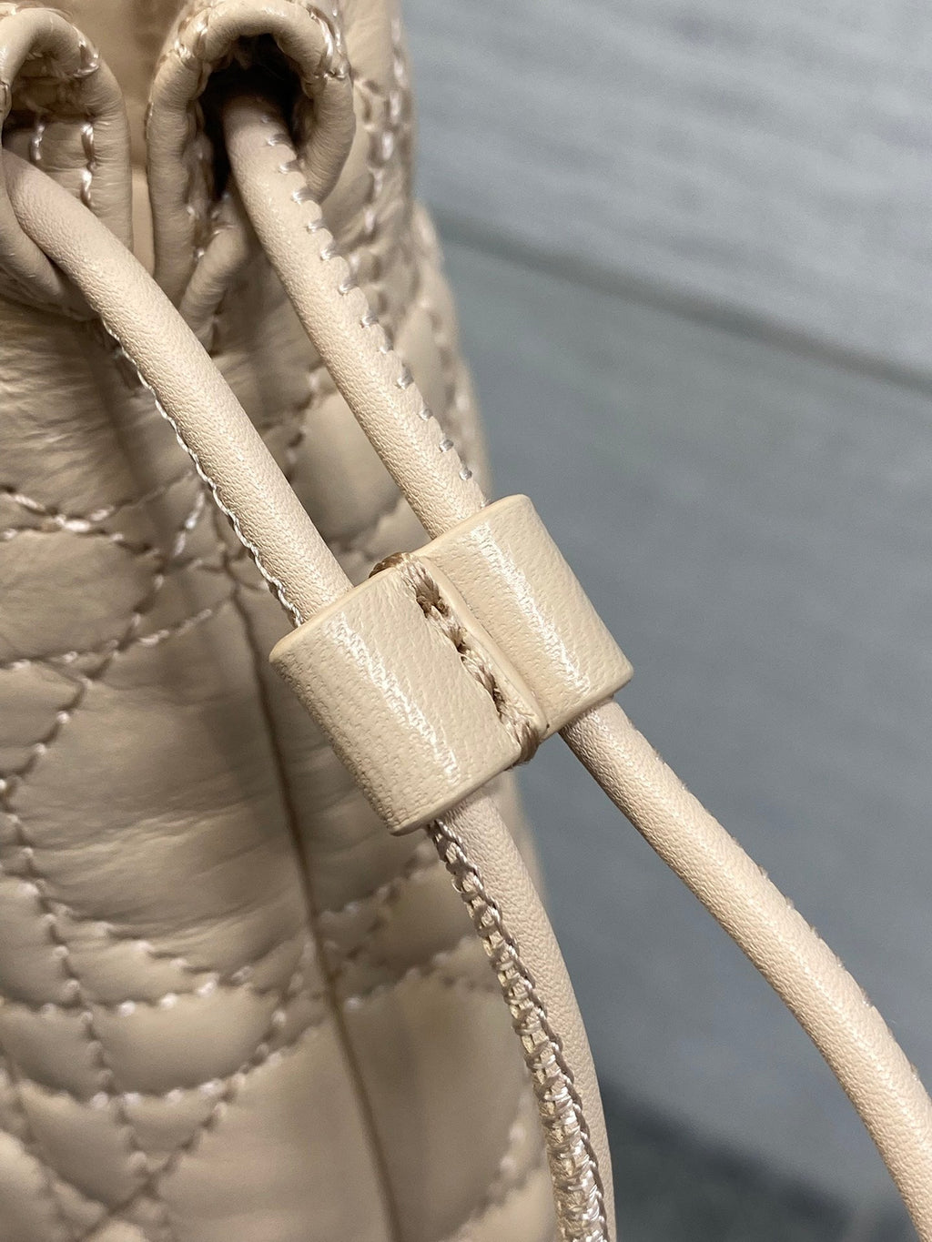 Dior Adiorable Mini Bucket Bag - S2611 - Apricot Cannage Lambskin - Default Title - View 6