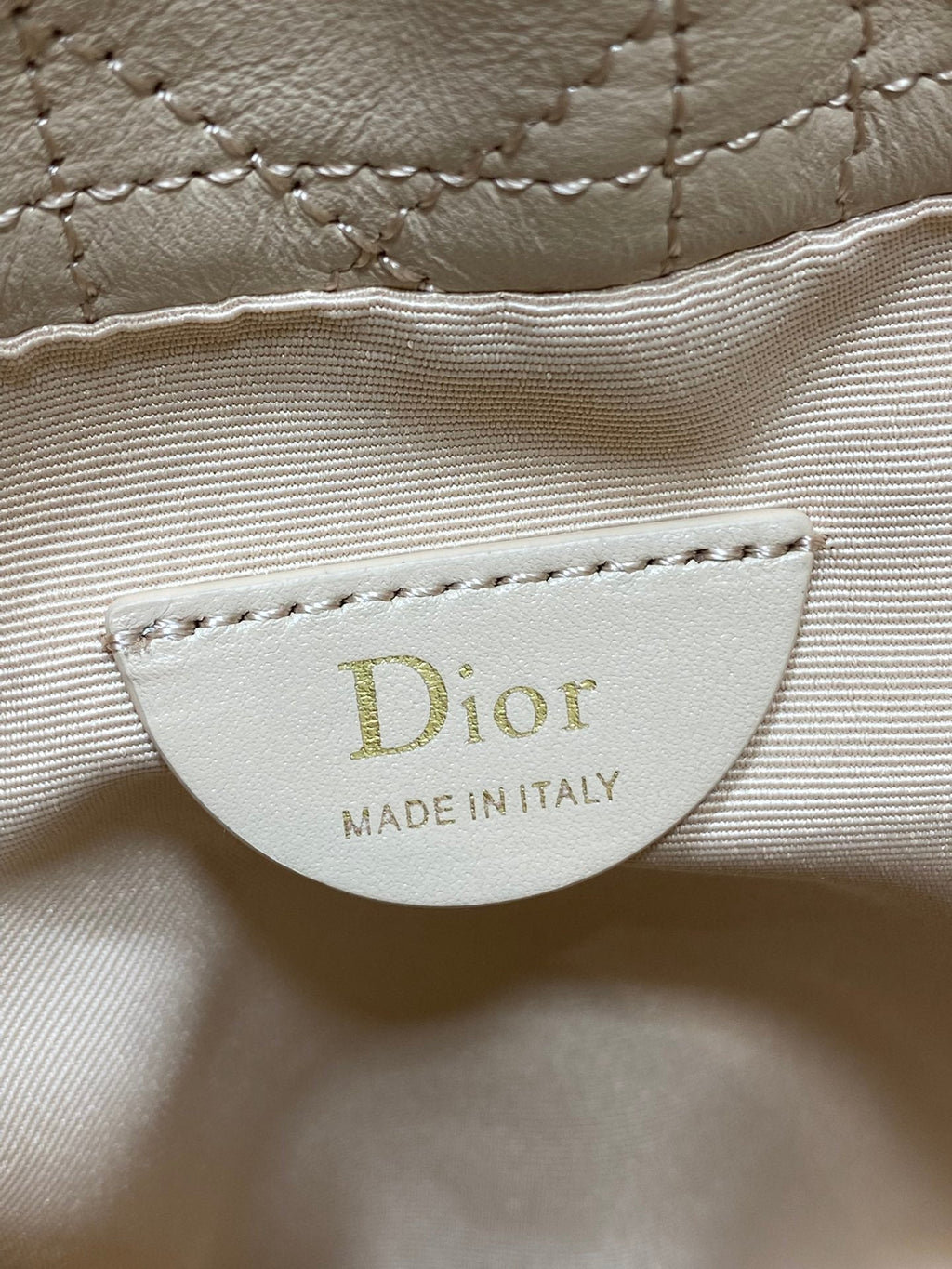 Dior Adiorable Mini Bucket Bag - S2611 - Apricot Cannage Lambskin - Default Title - View 10