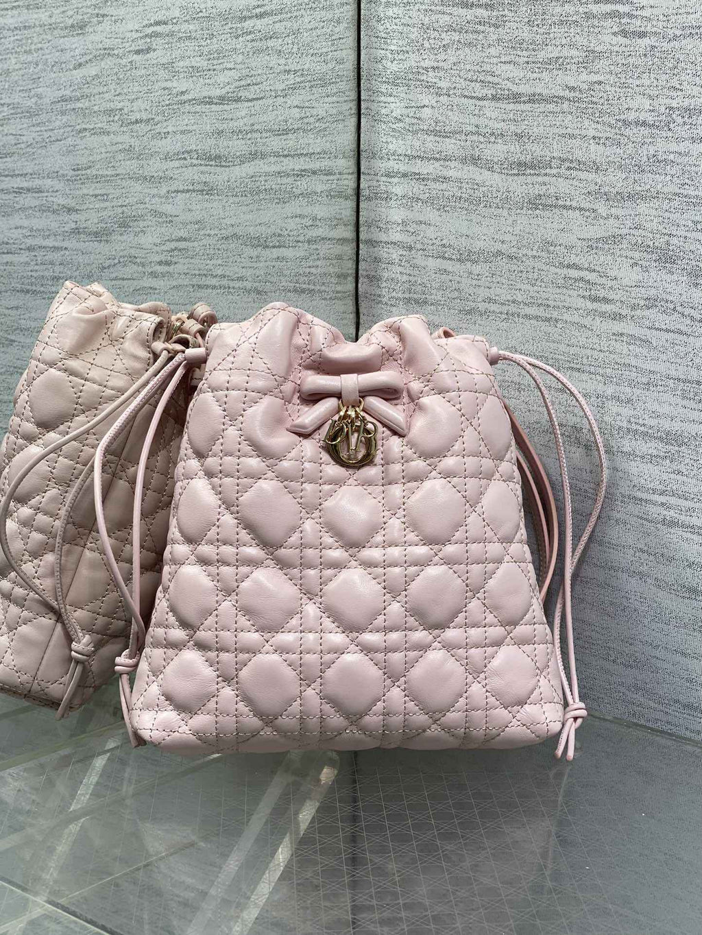 Dior Adiorable Mini Bucket Bag - S2611 - Soupir Pink Cannage Lambskin - Default Title - View 3