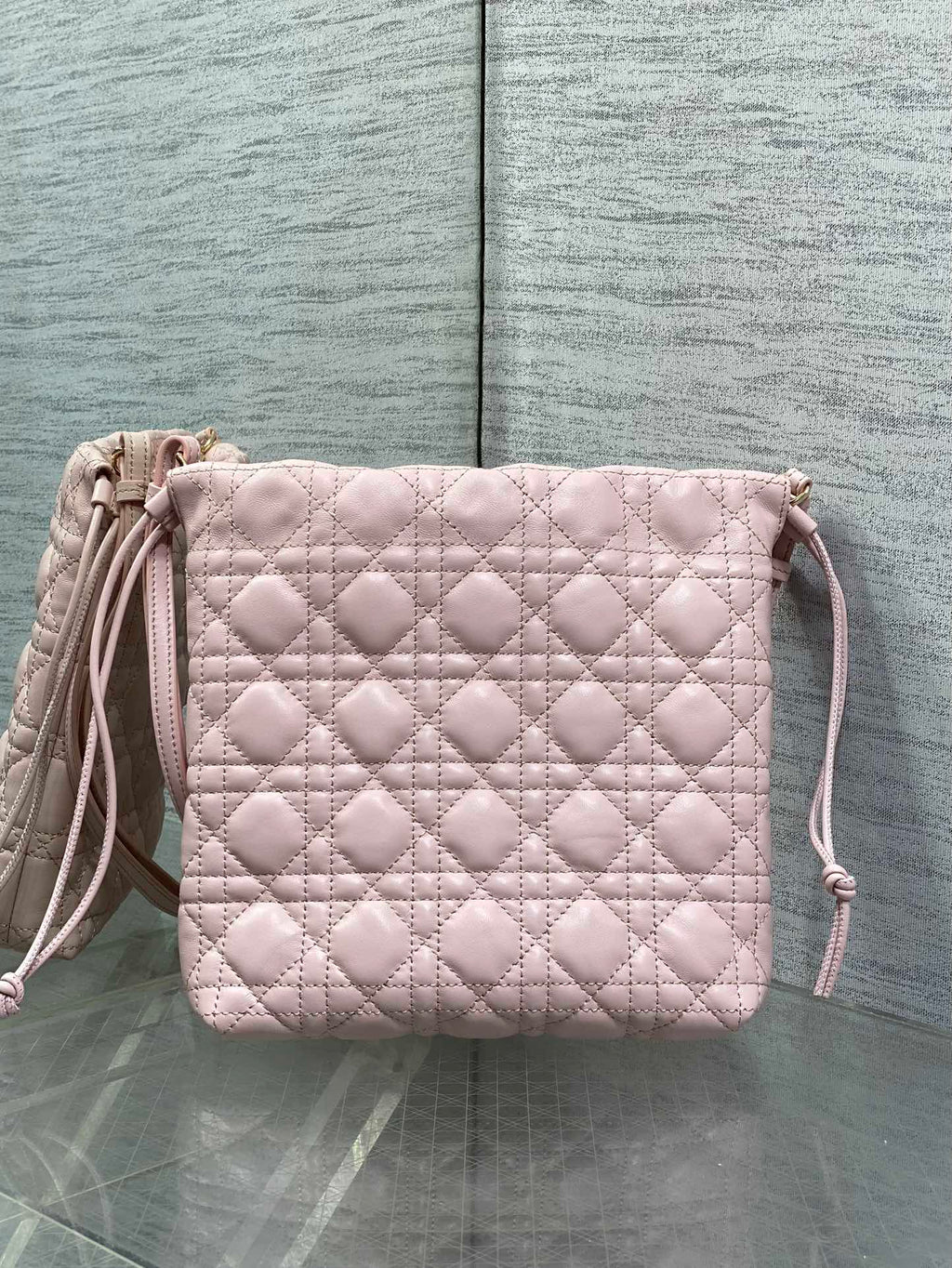 Dior Adiorable Mini Bucket Bag - S2611 - Soupir Pink Cannage Lambskin - Default Title - View 5