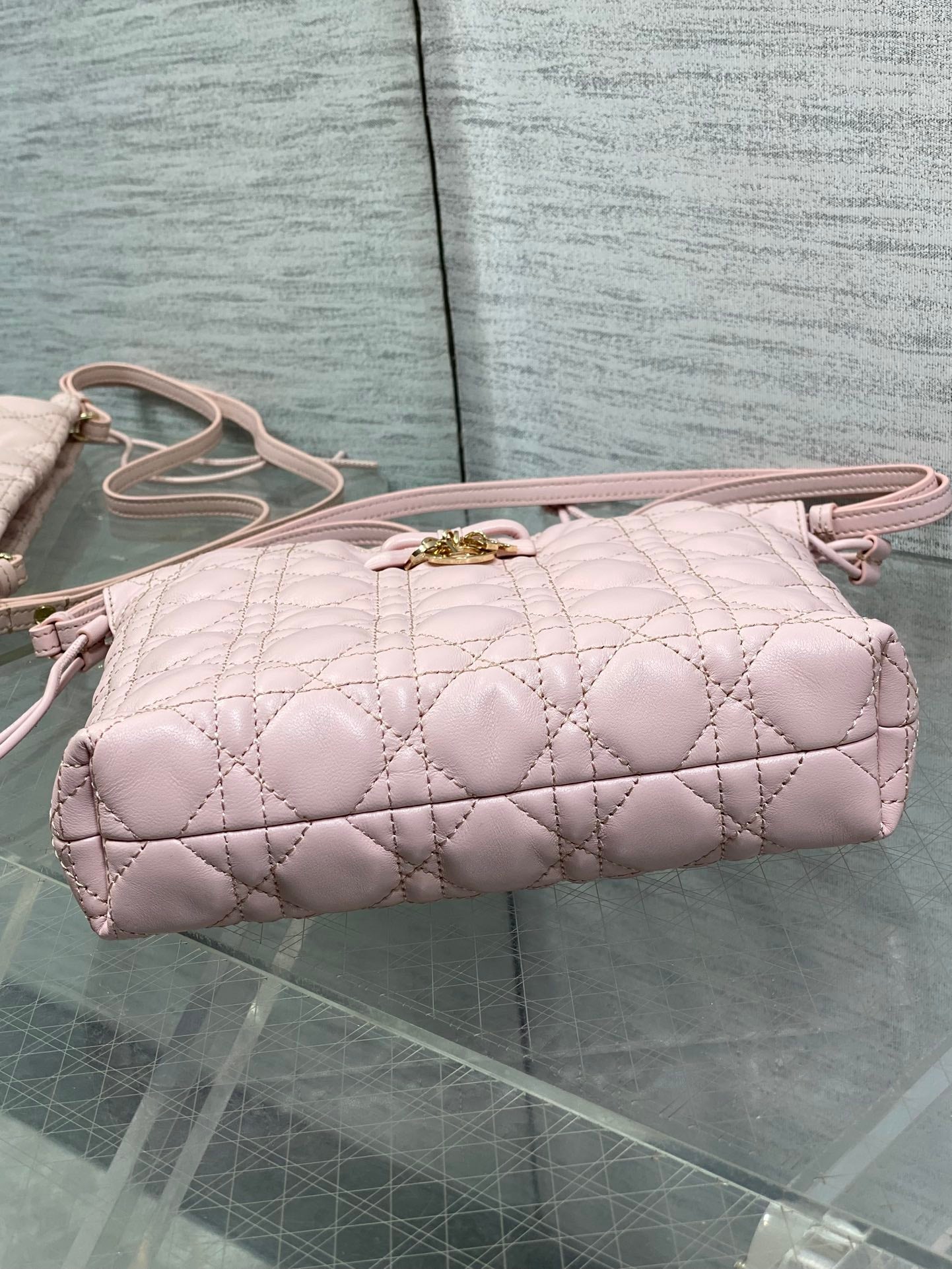 Dior Adiorable Mini Bucket Bag - S2611 - Soupir Pink Cannage Lambskin - Default Title - View 8