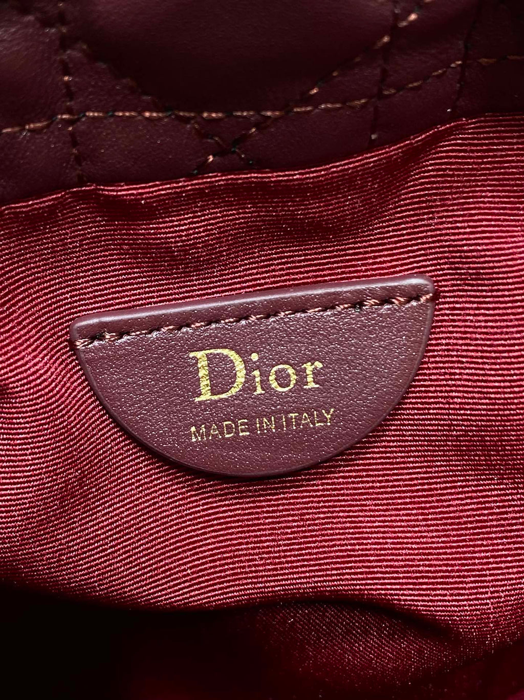 Dior Adiorable Mini Bucket Bag - S2611 - Wine Red Cannage Lambskin - Default Title - View 10